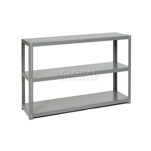 Global Industrial 3 Shelf, Extra Heavy Duty Steel Shelving Unit, 36inW x 24inD x 39inH, Gray 968603 - main